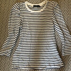 Tuckernuck Black and White Fitted Long Sleeve Tee